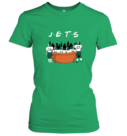 The New York Jets Together F.R.I.E.N.D.S NFL sml9 the new york jets together friends nfl ladies t shirt 20 front irish green