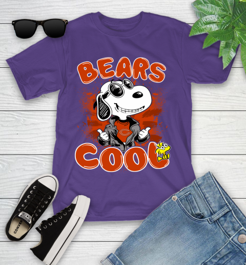 NFL Football Chicago Bears Cool Snoopy Shirt Youth T-Shirt 3