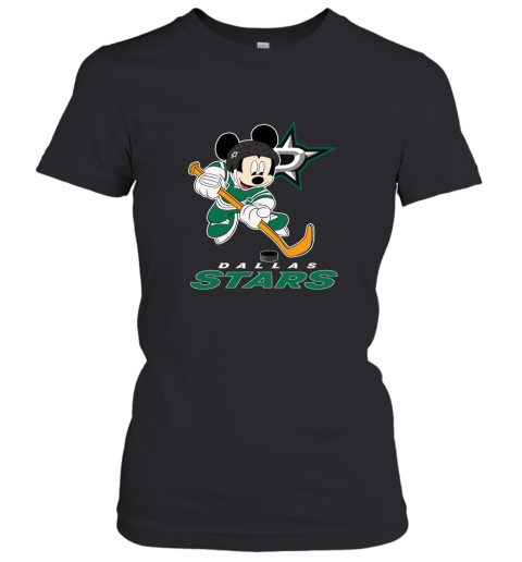 NHL Hockey Mickey Mouse Team Dallas Star Women's T-Shirt