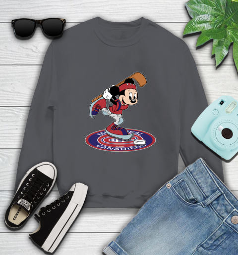NHL Hockey Montreal Canadiens Cheerful Mickey Disney Shirt Sweatshirt 6