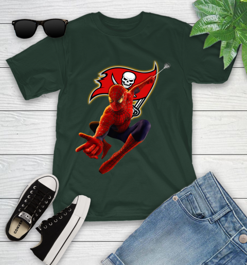 NFL Spider Man Avengers Endgame Football Tampa Bay Buccaneers Youth T-Shirt 5