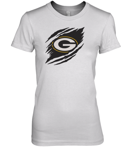 Green Bay Packers Logo NFL Embroidery Designs Premium Women's T-Shirt