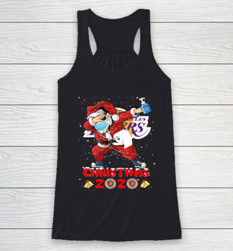 Los Angeles Lakers Funny Santa Claus Dabbing Christmas 2020 NBA Racerback Tank