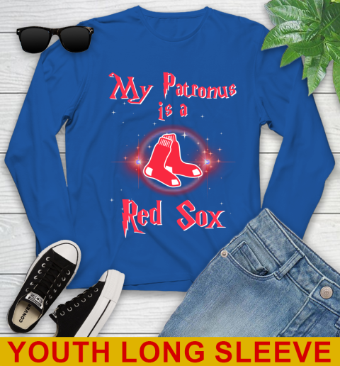 MLB Baseball Harry Potter My Patronus Is A Boston Red Sox Youth Long Sleeve 10