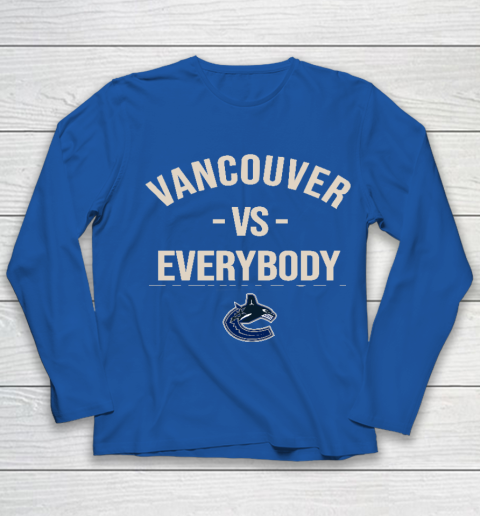 Vancouver Canucks Vs Everybody Youth Long Sleeve 7