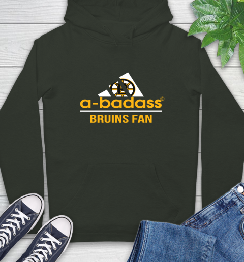 NHL A Badass Boston Bruins Fan Adidas Hockey Sports Hoodie 12