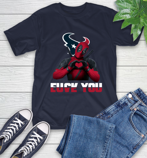 NHL Houston Texans Deadpool Love You Fuck You Football Sports T-Shirt 3