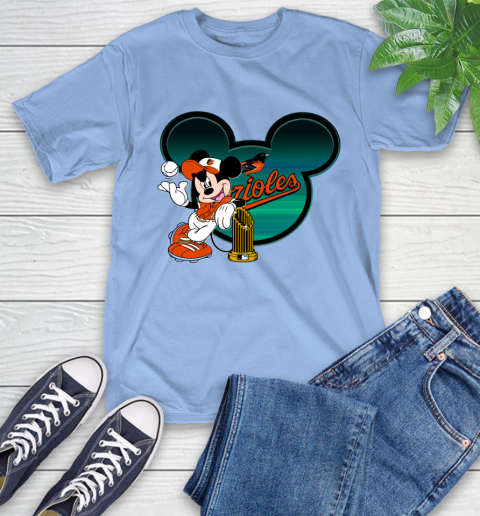MLB Baltimore Orioles The Commissioner's Trophy Mickey Mouse Disney T-Shirt 11