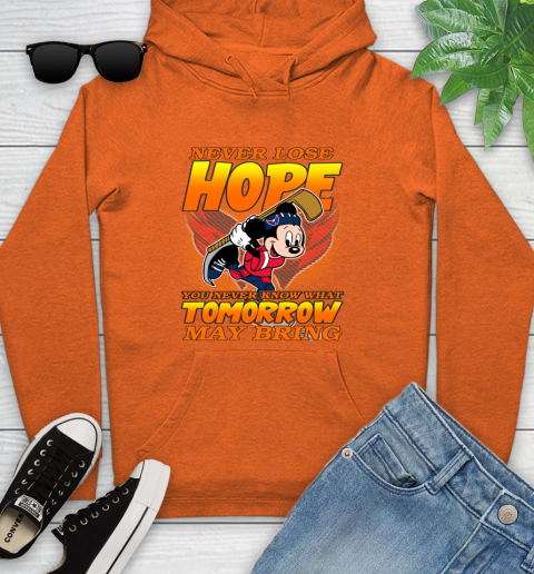 Washington Capitals NHL Hockey ootball Mickey Disney Never Lose Hope Youth Hoodie 4