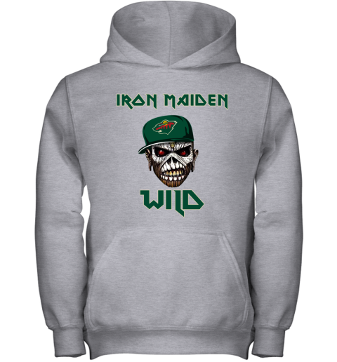 NHL Minnesota Wild Iron Maiden Rock Band Music Hockey Sports 6A35mRA1uHY youth hoodie 43 95 151514 front sport grey