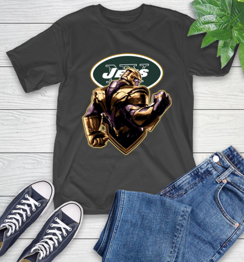 NFL Thanos Avengers Endgame Football Sports New York Jets T-Shirt 2
