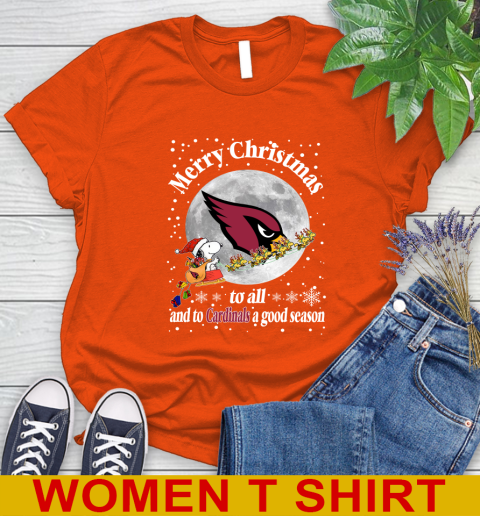 Arizona Cardinals Merry Christmas To All And To Cardinals A Good Season NFL Football Sports Women's T-Shirt 3