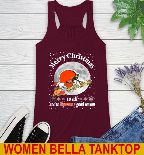 Cleveland Browns Merry Christmas To All And To Browns A Good Season NFL Football Sports Racerback Tank 3 Cleveland Browns Merry Christmas To All And To Browns A Good Season NFL Football Sports Racerback Tank - Image 3