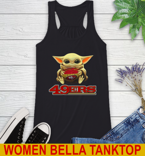 NFL Football San Francisco 49ers Baby Yoda Star Wars Shirt Racerback Tank 2