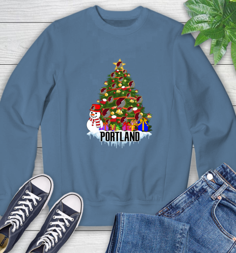 Portland Trail Blazers Merry Christmas NBA Basketball Sports Sweatshirt 7