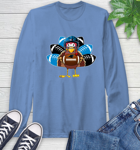Carolina Panthers Turkey Thanksgiving Day Long Sleeve T-Shirt 11