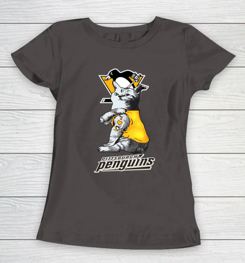 NHL My Cat Loves Pittsburgh Penguins Hockey Women's T-Shirt 7