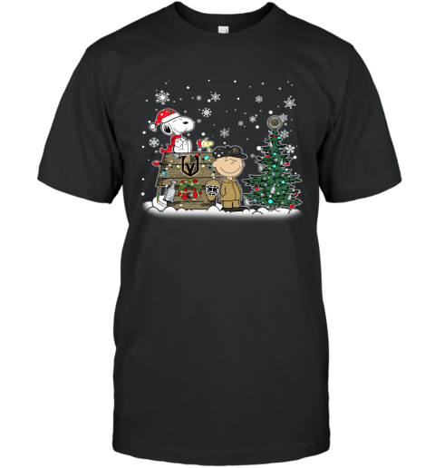 NHL Vegas Golden Knights Snoopy Charlie Brown Woodstock Christmas Stanley Cup Hockey T Shirt