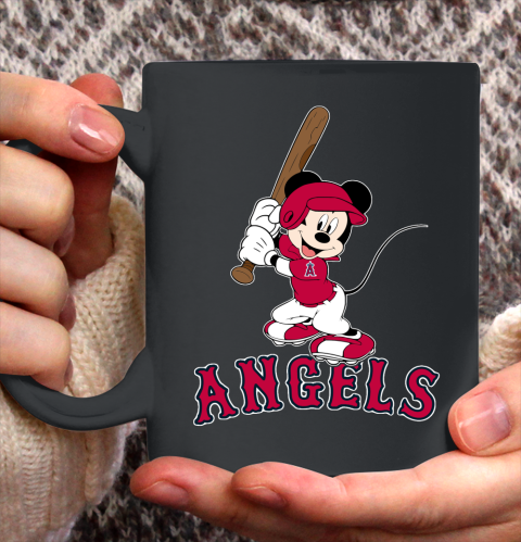 MLB Baseball Los Angeles Angels Cheerful Mickey Mouse Shirt Ceramic Mug 11oz