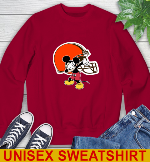 Cleveland Browns NFL Football Dabbing Mickey Disney Sports Sweatshirt 7