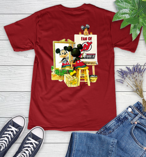 NHL Hockey New Jersey Devils Mickey Drawing Shirt 79