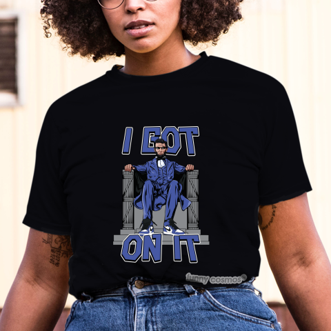 Air Jordan 1 Game Royal Matching Sneaker Shirt I Got On It Royal Black And White Sneaker Shirt