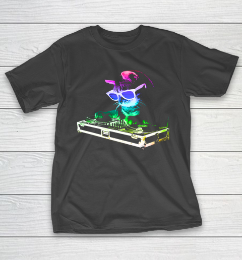 HOUSE CAT (Rainbow DJ Kitty) Funny Shirt T-Shirt