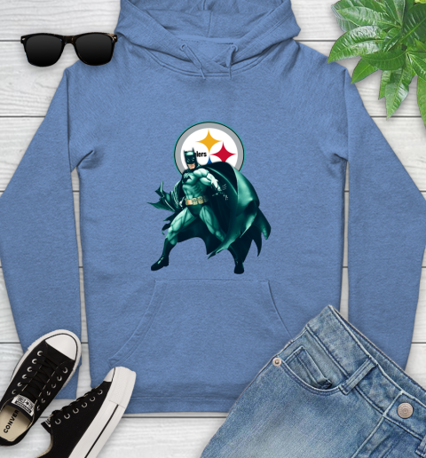 NFL Batman Football Sports Pittsburgh Steelers Youth Hoodie 12