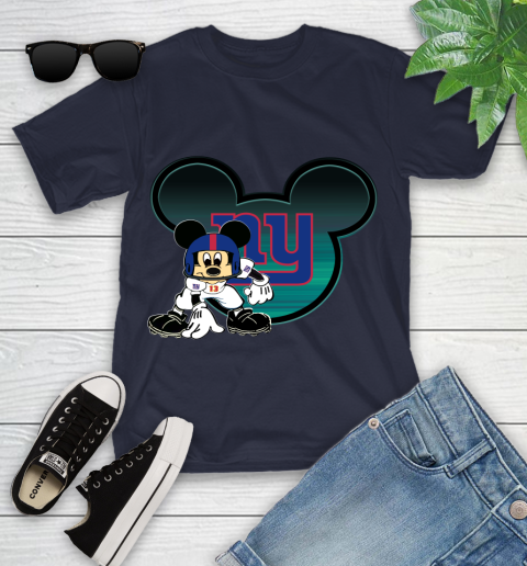 NFL New York Giants Mickey Mouse Disney Football T Shirt Youth T-Shirt 3