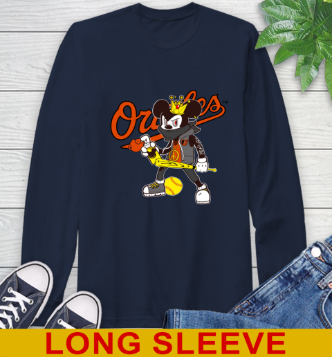 Baltimore Orioles MLB Baseball Mickey Peace Sign Sports Long Sleeve T-Shirt 4