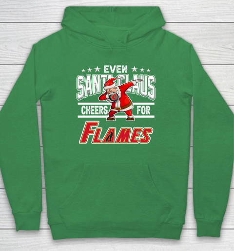 Calgary Flames Even Santa Claus Cheers For Christmas NHL Hoodie 5