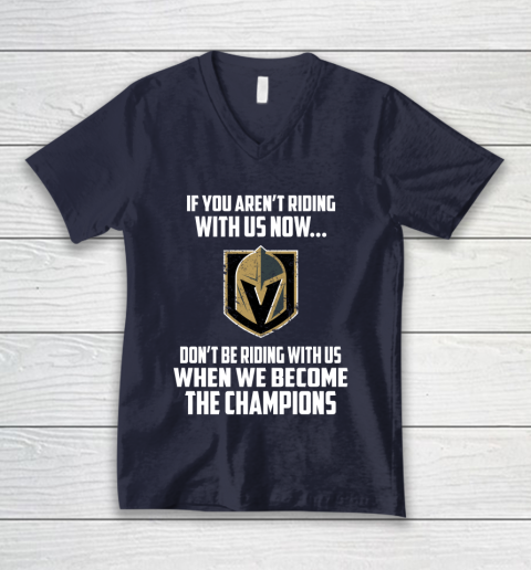 NHL Vegas Golden Knights Hockey We Become The Champions V-Neck T-Shirt 2