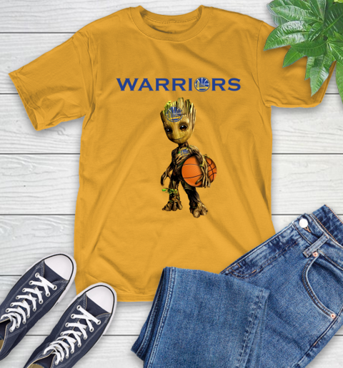 Golden State Warriors NBA Basketball Groot Marvel Guardians Of The Galaxy T-Shirt 3