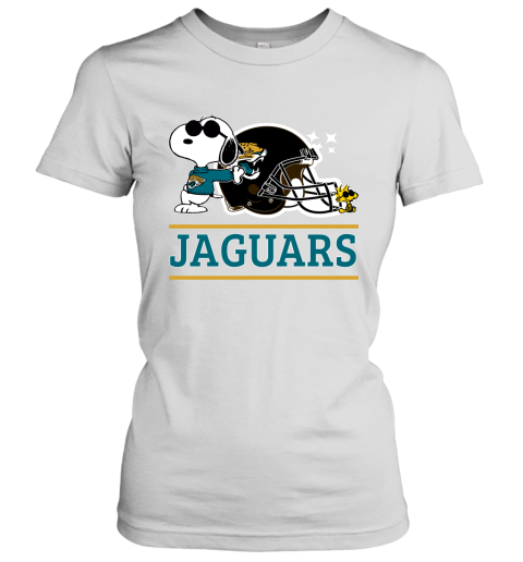 The Jacksonville Jaguars Joe Cool And Woodstock Snoopy Mashup Women's T-Shirt