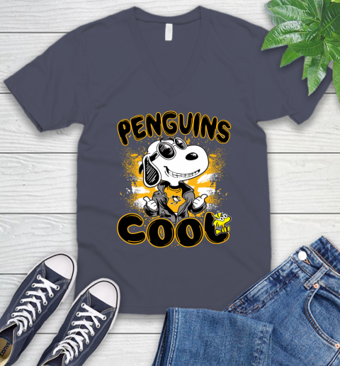 NHL Hockey Pittsburgh Penguins Cool Snoopy Shirt V-Neck T-Shirt 7