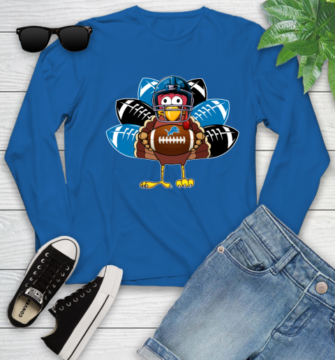 Detroit Lions Turkey Thanksgiving Day Youth Long Sleeve 9