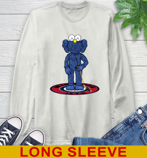 NHL Hockey Winnipeg Jets Kaws Bff Blue Figure Shirt Long Sleeve T-Shirt 12