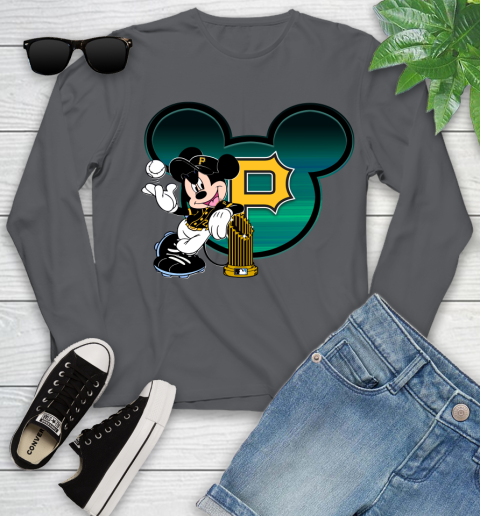 MLB Pittsburgh Pirates The Commissioner's Trophy Mickey Mouse Disney Youth Long Sleeve 8