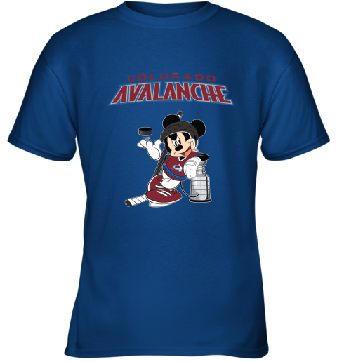 Mickey Colorado Avalanche With The Stanley Cup Hockey NHL Youth T-Shirt
