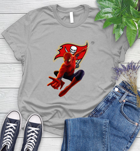 NFL Spider Man Avengers Endgame Football Tampa Bay Buccaneers Women's T-Shirt 5