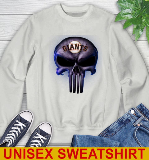 San Francisco Giants MLB Baseball Punisher Skull Sports Sweatshirt 5