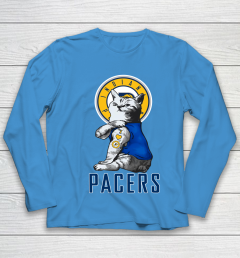 NBA Basketball My Cat Loves Indiana Pacers Youth Long Sleeve 5