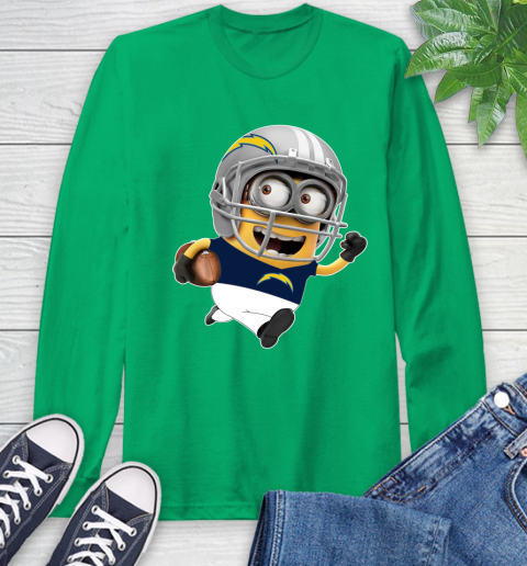 NFL San Diego Chargers Minions Disney Football Sports Long Sleeve T-Shirt 7