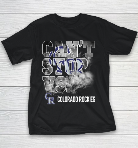 MLB Colorado Rockies Baseball Can't Stop Vs Colorado Rockies Youth T-Shirt
