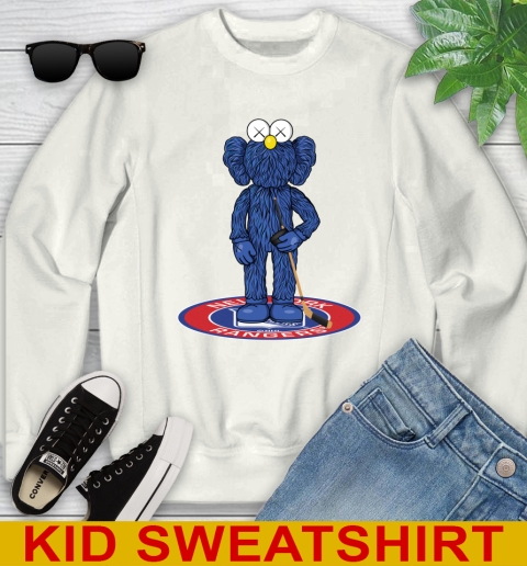 NHL Hockey New York Rangers Kaws Bff Blue Figure Shirt Youth Sweatshirt