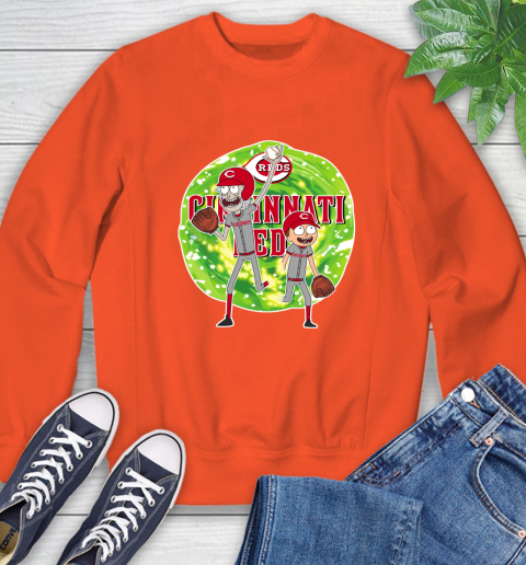 MLB Cincinnati Reds Rick And Morty Baseball Sports Sweatshirt 4