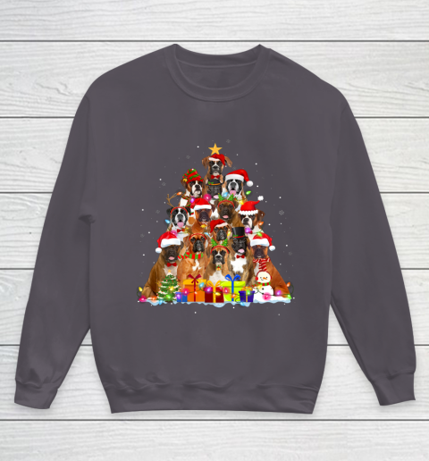 Christmas Pajama Boxer Tree Xmas Gifts Dog Dad Mom Youth Sweatshirt 5