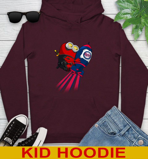 MLB Baseball Minnesota Twins Deadpool Minion Marvel Shirt Youth Hoodie 7