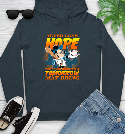Los Angeles Dodgers MLB Baseball Mickey Disney Never Lose Hope Youth Hoodie 10