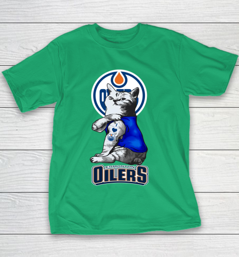 NHL My Cat Loves Edmonton Oilers Hockey Youth T-Shirt 3